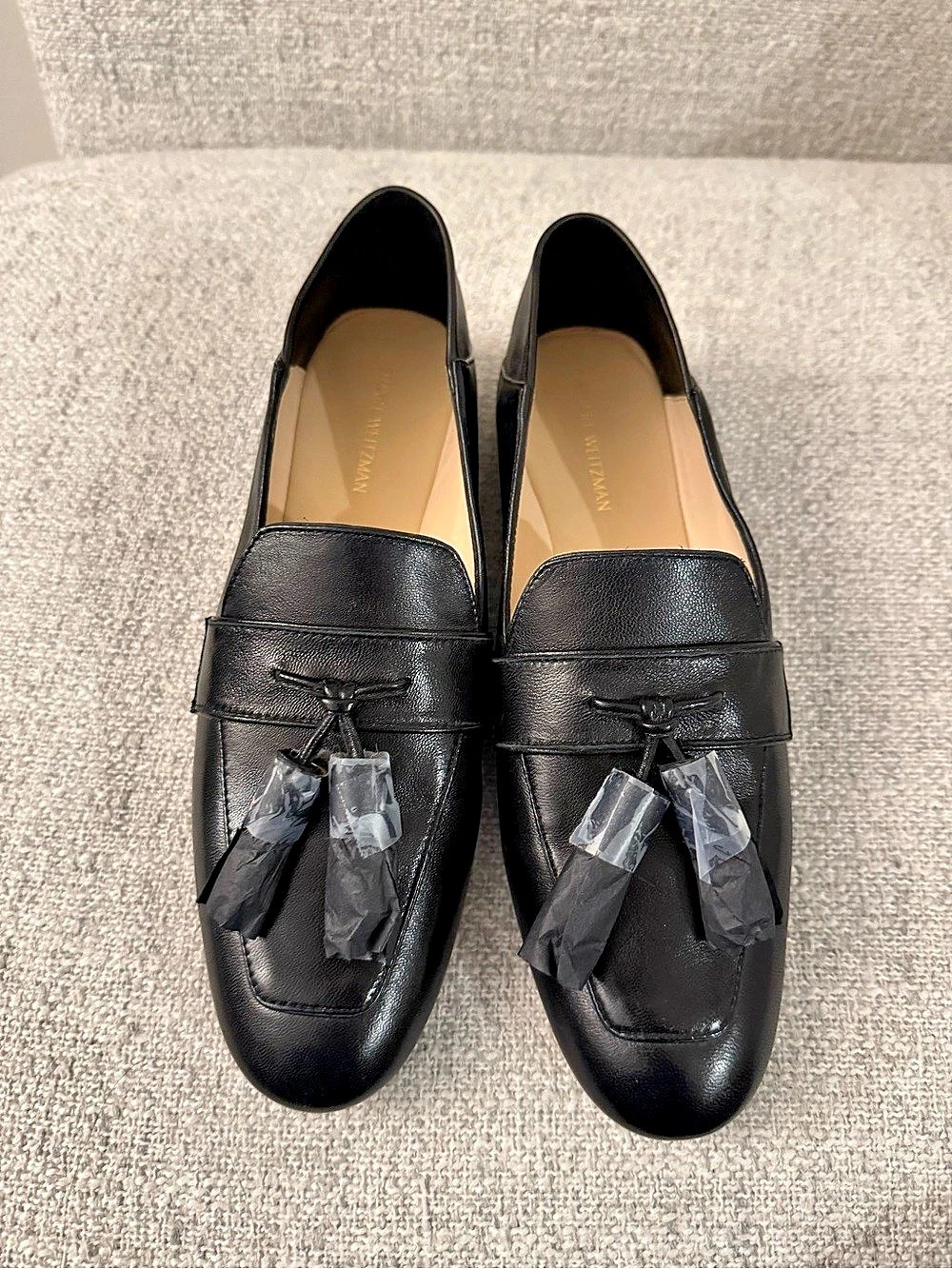 Stuart Weitzman tassel wedge loafers Black US 7.5